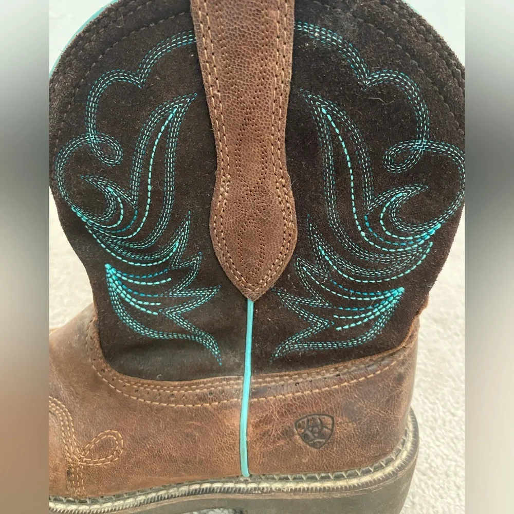 Ariat Fat Baby Heritage Dapper Western Cowboy Boots 10016238 Sz 9 - Picture 7 of 8